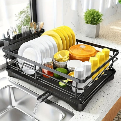 BLACKNEST – Dish Drying Rack with Stylish Utensil Holder