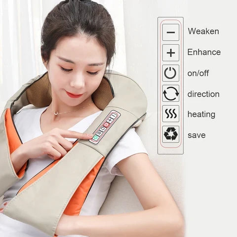 Neck Massager Infrared Heat & 8 Carbon Fiber Nodes