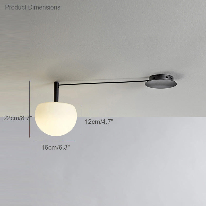 Globe Pendant Light Adjustable Height Frosted White Glass Orb for Kitchen Dining Living Space Modern Hanging Fixture 10 Inch