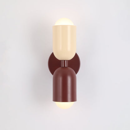 Aplique de pared ajustable de dos cabezales en acabados metálicos vibrantes para iluminación de acento en sala de estar y dormitorio