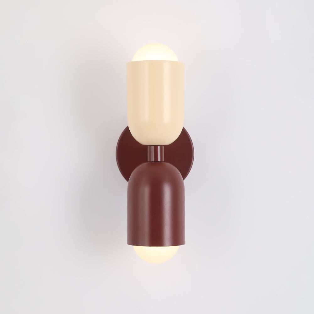 Metal Cylinder Wall Sconce Modern Accent Light for Bedroom Living Room Hardwired LED Indoor Fixture