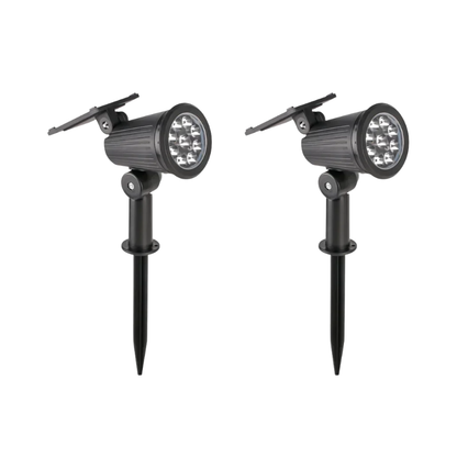 Solar Spotlight 9-LED Outdoor Landscape Light with Auto Dusk-to-Dawn Sensor & 3 Brightness Settings for Garden Pathway Patio Yard Lighting