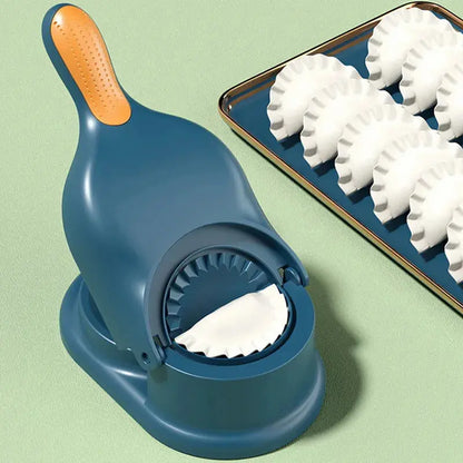 Dumpling Press Maker Tool with Dual Molds for Pierogies Potstickers Gyoza Ravioli Hand Press Kitchen Gadget for Homemade Dumplings Pierogi E