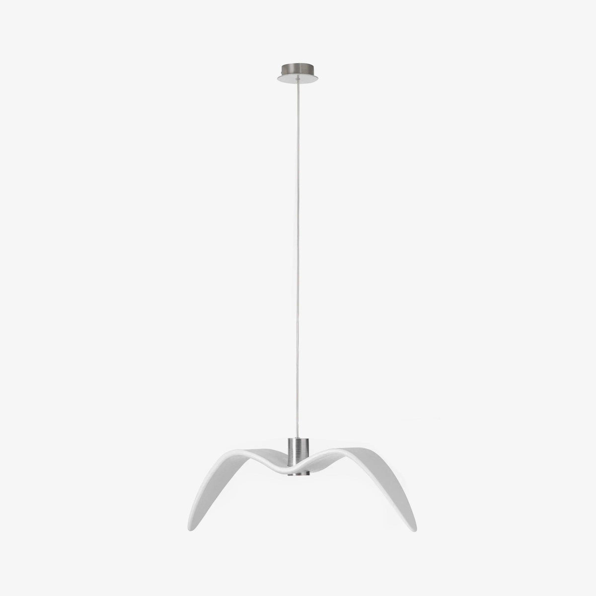 Sculptural Bird Ceiling Fixture with Adjustable Height LED Hardwired Suspension for Kitchen Islands Dining Tables Living Spaces in White or