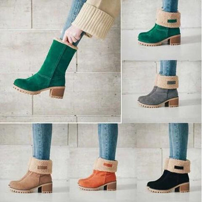 Women's Block Heel Ankle Boots with Arch Support – Lightweight Cushioned Footwear for All-Day Comfort
