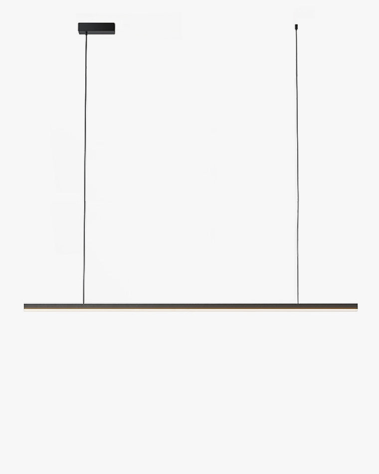 Suspended LED Strip Fixture for Countertop Islands – Dimmable Metal Bar Light with Remote in Matte or Gloss White – 39 to 102 in Adjustable