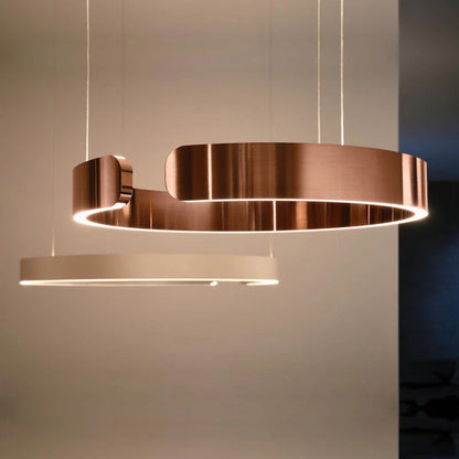 Lámpara de techo LED circular con anillo de aluminio de 20 pulgadas, altura ajustable para isla de cocina, comedor, vestíbulo, luz tipo halo colgante moderna, eficiencia energética