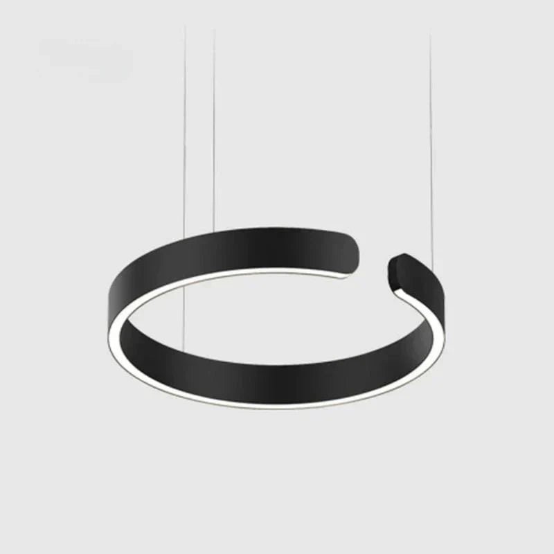 Lámpara de techo LED circular con anillo de aluminio de 20 pulgadas, altura ajustable para isla de cocina, comedor, vestíbulo, luz tipo halo colgante moderna, eficiencia energética