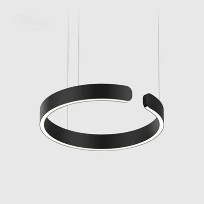 Lámpara de techo LED circular con anillo de aluminio de 20 pulgadas, altura ajustable para isla de cocina, comedor, vestíbulo, luz tipo halo colgante moderna, eficiencia energética