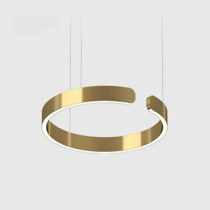 Lámpara de techo LED circular con anillo de aluminio de 20 pulgadas, altura ajustable para isla de cocina, comedor, vestíbulo, luz tipo halo colgante moderna, eficiencia energética
