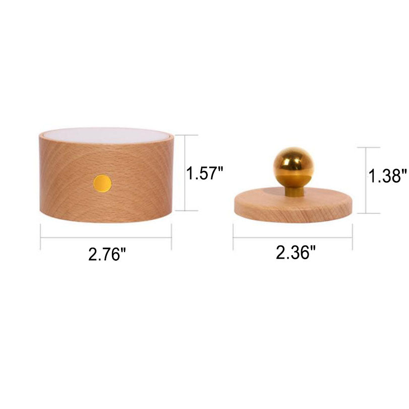 Rechargeable Wood Accent Sconce USB Powered 4W LED for Bedroom Nightstand Reading Corner Minimalist Lighting Wireless Cordless Modern