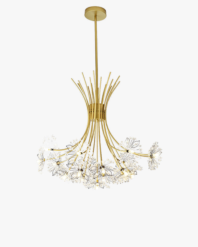 Lámpara de techo de cristal de brazos múltiples, 13 bombillas, 20.5 pulgadas de diámetro, cristal brillante para comedor, sala de estar, vestíbulo, dormitorio, moderna y ajustable