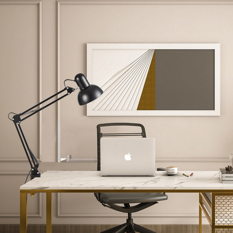 Metal Desk Lamp with E26 Socket for Bedside Reading and Office Task Lighting in Modern Homes