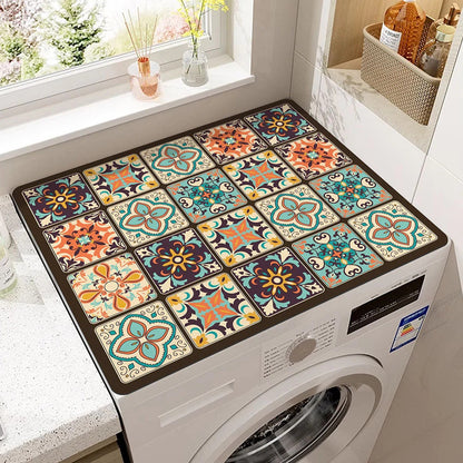 Microfiber Appliance Protection Mat – Non-Slip Countertop Cover for Kitchen & Laundry – Noise-Reducing Pad for Refrigerator Microwave