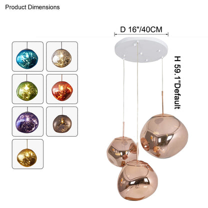 Acrylic Drip Pendant Light 6-15 Inch E27 Socket Warm Glow Adjustable Ceiling Fixture Kitchen Island Dining Table Bedroom Bar Restaurant