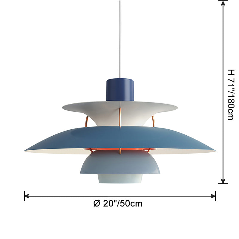 Tiered Metal Shade Hanging Light E27 Socket for Dining Room Kitchen Island Modern Scandinavian Drop Ceiling Fixture