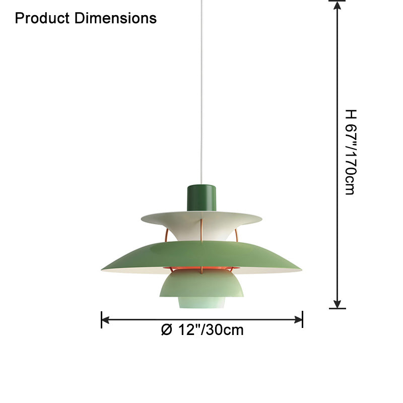 Tiered Metal Shade Hanging Light E27 Socket for Dining Room Kitchen Island Modern Scandinavian Drop Ceiling Fixture