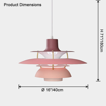 Tiered Metal Shade Hanging Light E27 Socket for Dining Room Kitchen Island Modern Scandinavian Drop Ceiling Fixture