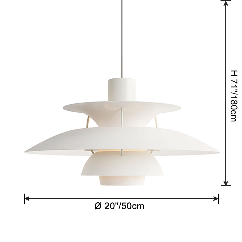 Tiered Metal Shade Hanging Light E27 Socket for Dining Room Kitchen Island Modern Scandinavian Drop Ceiling Fixture