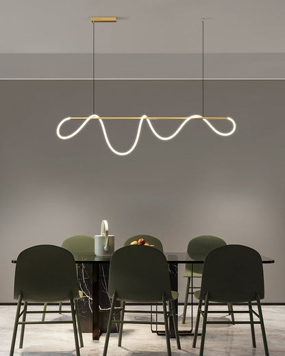 Adjustable Pendant Light Fixture with Remote Dimming 43 in Silicone LED for Kitchen Island Dining Table Modern Hanging Ceiling Lamp Gold Bla