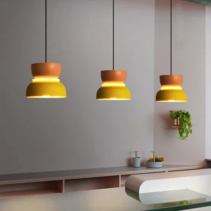 Lámpara colgante LED sencilla con acabado blanco