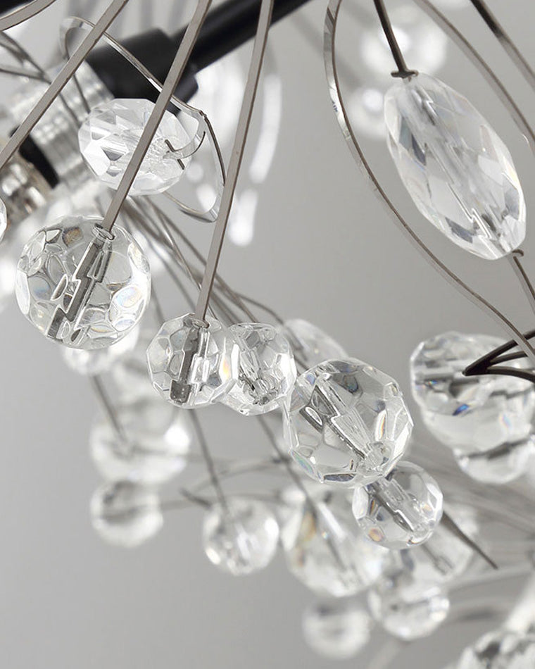 Lámpara de techo de cristal de brazos múltiples, 13 bombillas, 20.5 pulgadas de diámetro, cristal brillante para comedor, sala de estar, vestíbulo, dormitorio, moderna y ajustable