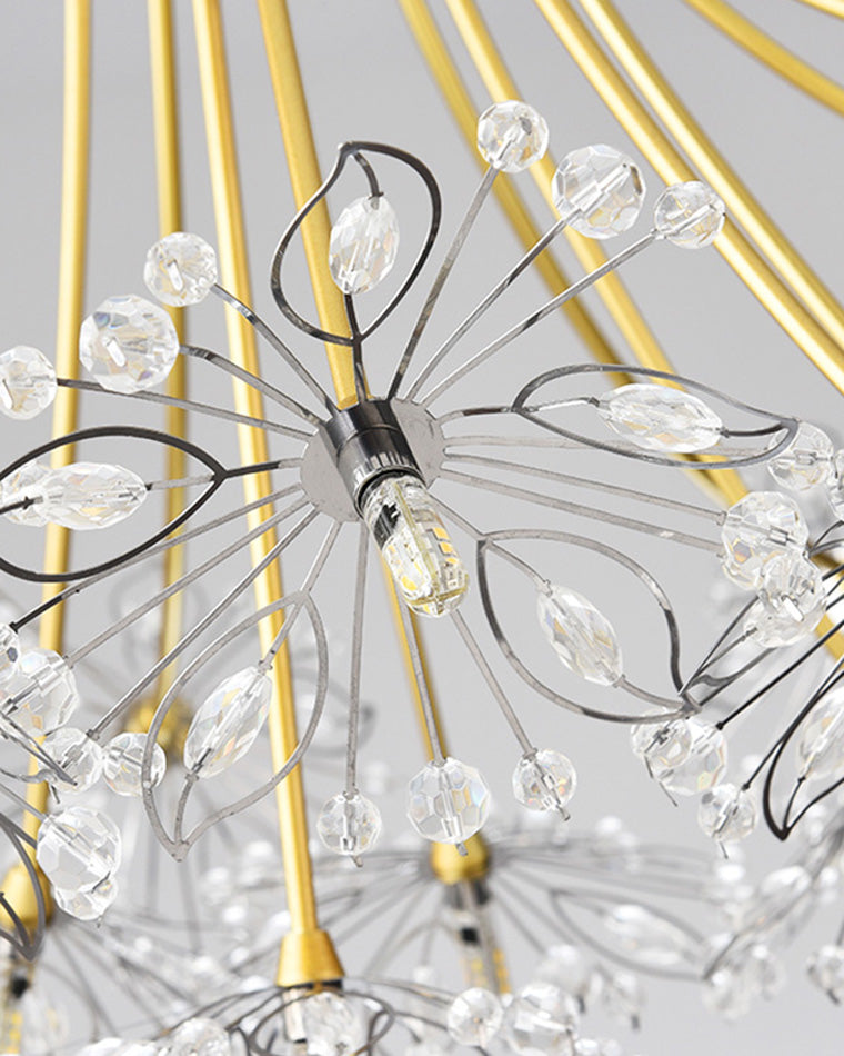 Lámpara de techo de cristal de brazos múltiples, 13 bombillas, 20.5 pulgadas de diámetro, cristal brillante para comedor, sala de estar, vestíbulo, dormitorio, moderna y ajustable