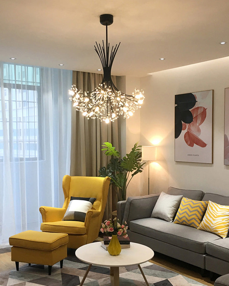 Lámpara de techo de cristal de brazos múltiples, 13 bombillas, 20.5 pulgadas de diámetro, cristal brillante para comedor, sala de estar, vestíbulo, dormitorio, moderna y ajustable