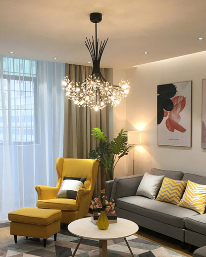 Lámpara de techo de cristal de brazos múltiples, 13 bombillas, 20.5 pulgadas de diámetro, cristal brillante para comedor, sala de estar, vestíbulo, dormitorio, moderna y ajustable