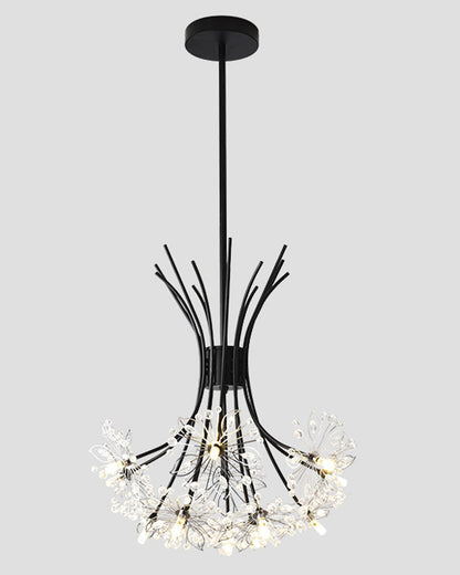 Lámpara de techo de cristal de brazos múltiples, 13 bombillas, 20.5 pulgadas de diámetro, cristal brillante para comedor, sala de estar, vestíbulo, dormitorio, moderna y ajustable