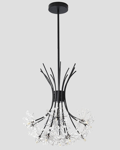 Lámpara de techo de cristal de brazos múltiples, 13 bombillas, 20.5 pulgadas de diámetro, cristal brillante para comedor, sala de estar, vestíbulo, dormitorio, moderna y ajustable