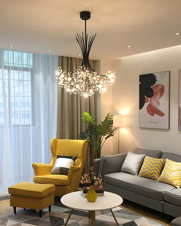 Lámpara de techo de cristal de brazos múltiples, 13 bombillas, 20.5 pulgadas de diámetro, cristal brillante para comedor, sala de estar, vestíbulo, dormitorio, moderna y ajustable