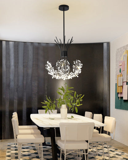 Lámpara de techo de cristal de brazos múltiples, 13 bombillas, 20.5 pulgadas de diámetro, cristal brillante para comedor, sala de estar, vestíbulo, dormitorio, moderna y ajustable