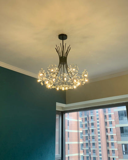 Lámpara de techo de cristal de brazos múltiples, 13 bombillas, 20.5 pulgadas de diámetro, cristal brillante para comedor, sala de estar, vestíbulo, dormitorio, moderna y ajustable