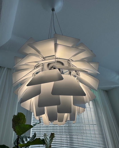 Layered Metal Fixture 19 in Wide Warm White E27 Socket Adjustable Height Kitchen Island Dining Room Cord Suspended Overhead Lighting Texture