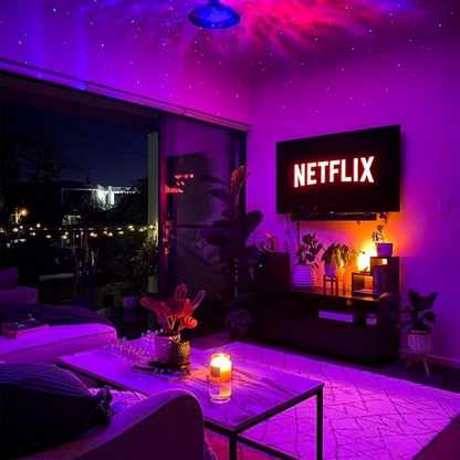 Starlight Night Light Projector 21-Color LED Ceiling Lamp with Bluetooth Music Sync & Remote Control for Bedroom Nursery Kids Room Relaxatio