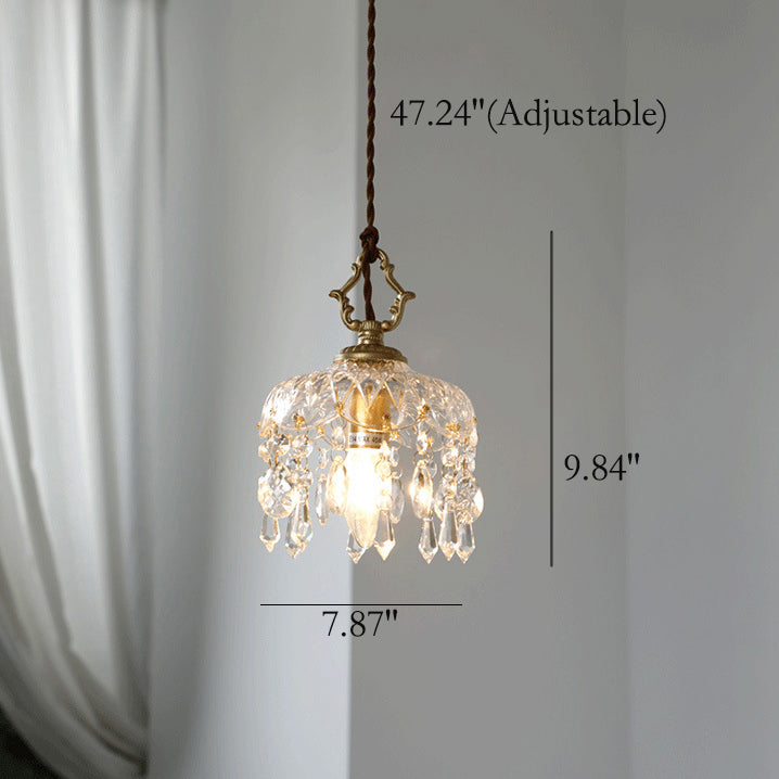 Hanging Ceiling Light Fixture with Adjustable Cord Glass Shade Gold Brass Frame E14 Socket Dining Room Kitchen Island Cafe Boutique Retail S