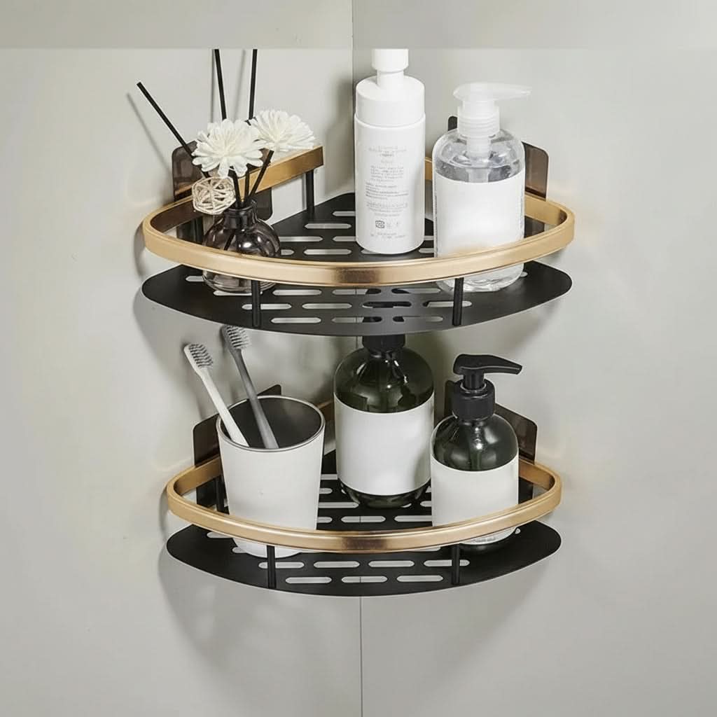 ALUVAULT – Aluminum Alloy Wall Mounted Bathroom Shelf Organizer