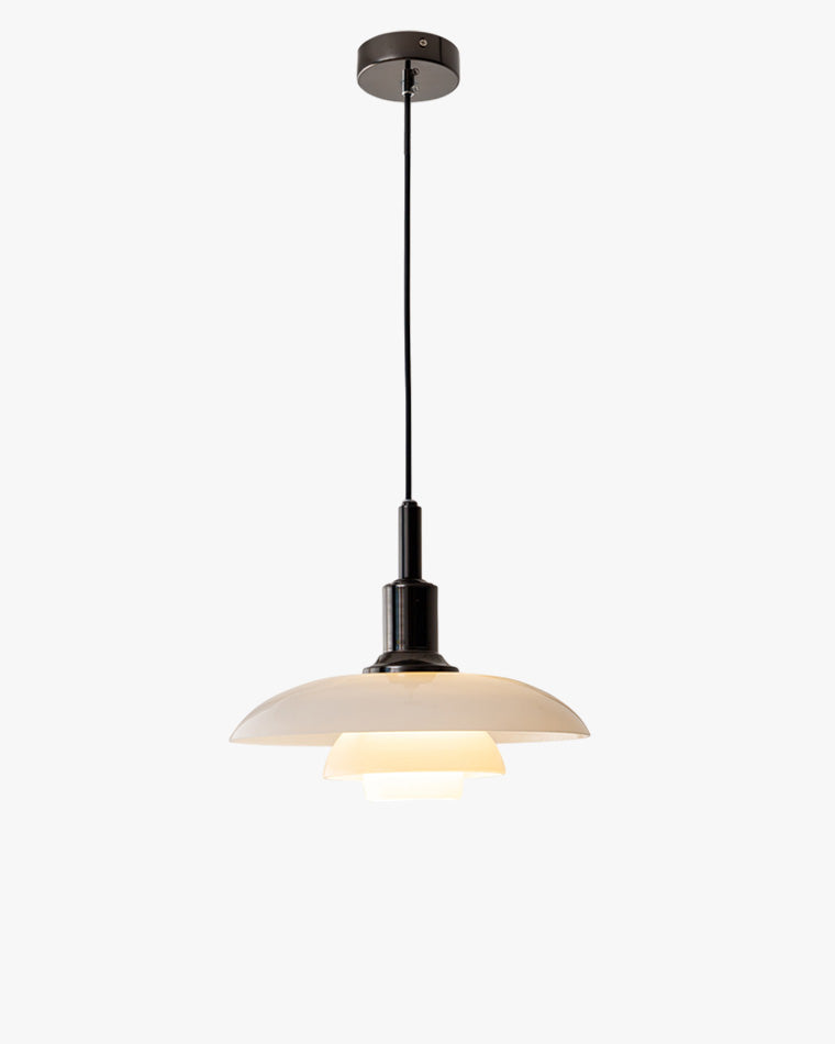 Glass Globe Ceiling Light 11-Inch White Shade Adjustable Hanging Fixture E27 Socket for Kitchen Dining Room Bedroom Modern Minimalist Scandi