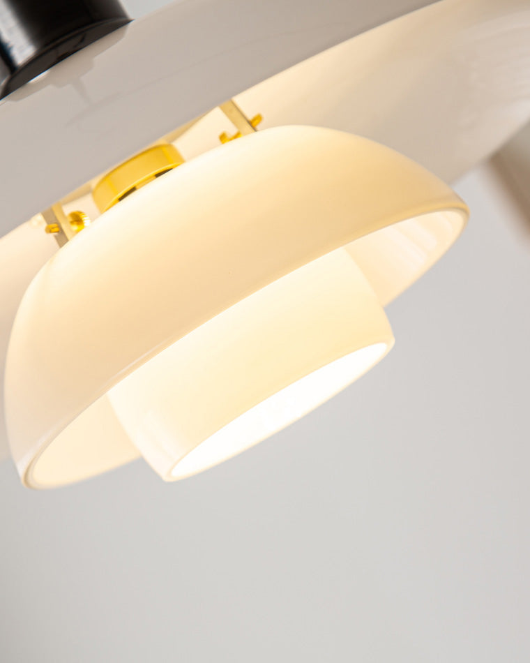 Glass Globe Ceiling Light 11-Inch White Shade Adjustable Hanging Fixture E27 Socket for Kitchen Dining Room Bedroom Modern Minimalist Scandi