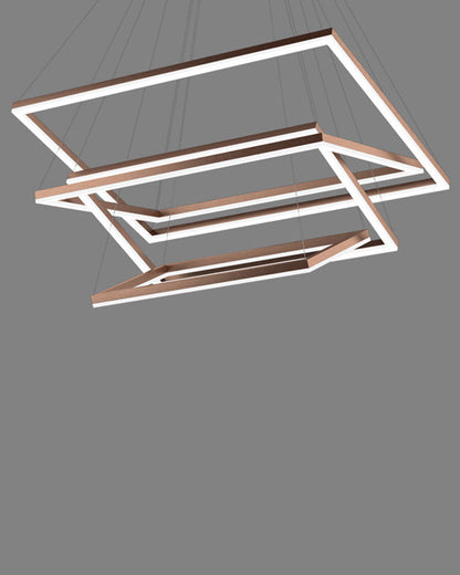 Multi-Tier Linear Suspension Fixture with Integrated LED, Adjustable Cable, Matte Black Metal Frame for Dining & Living Spaces