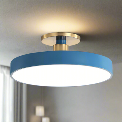Round Acrylic Flush Mount Light 24 Inch Gold LED Bedroom Living Room Overhead Fixture Scandinavian Style Modern Home Ceiling Lighting