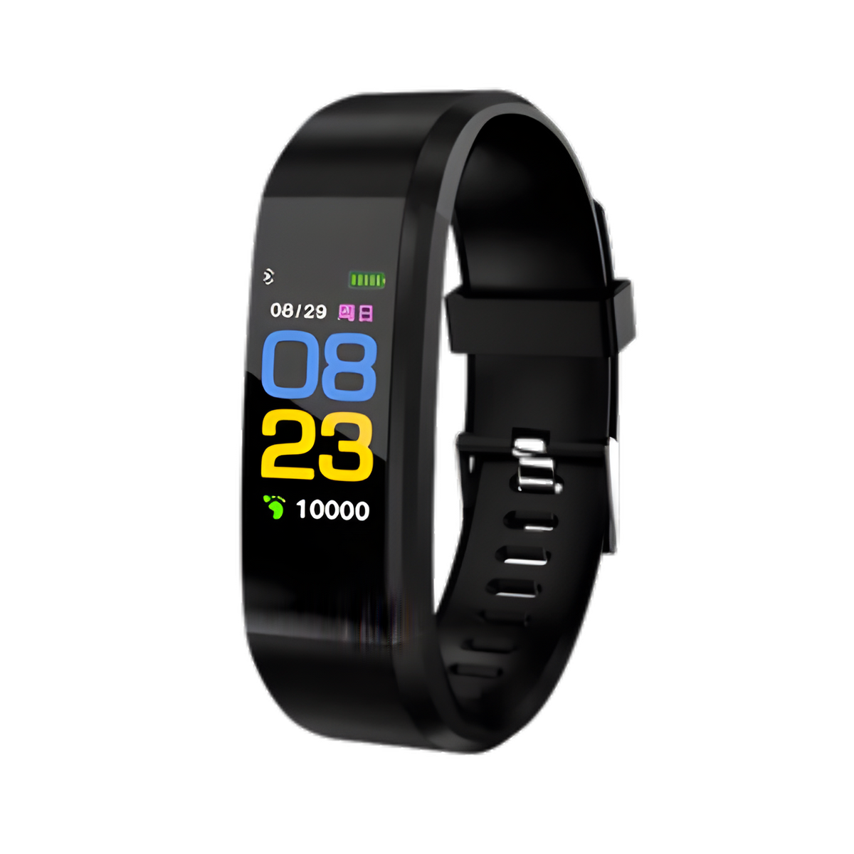 Reloj de seguimiento de salud con monitor de frecuencia cardíaca y presión arterial para adultos mayores | Pantalla LED de fácil lectura | Rastreador de ejercicios recargable por USB