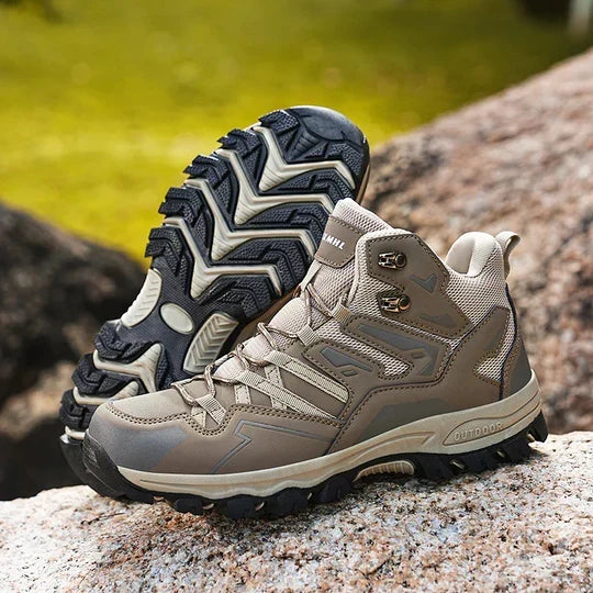 Cushioned High-Top Hiking Boots with Ankle Support for Men & Women – Waterproof Trail Shoes for Outdoor Adventures & Travel