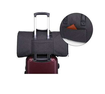 Convertible Garment Duffel Bag with Shoe Compartment for Business Travel, Weddings, Weekend Trips, Wrinkle-Free Suit Storage, Hanging Clothe