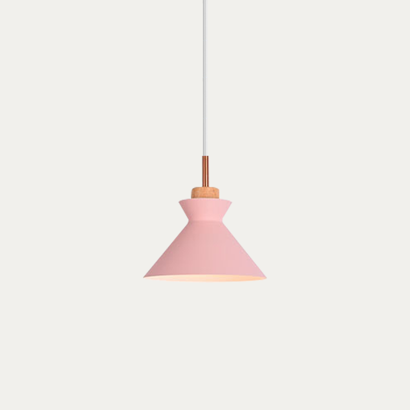 Wooden Hanging Light Fixture 11 inch E27 Socket Modern Nordic Ceiling Lamp for Bedroom Living Room Dining Area Kitchen Island Entryway Hallw
