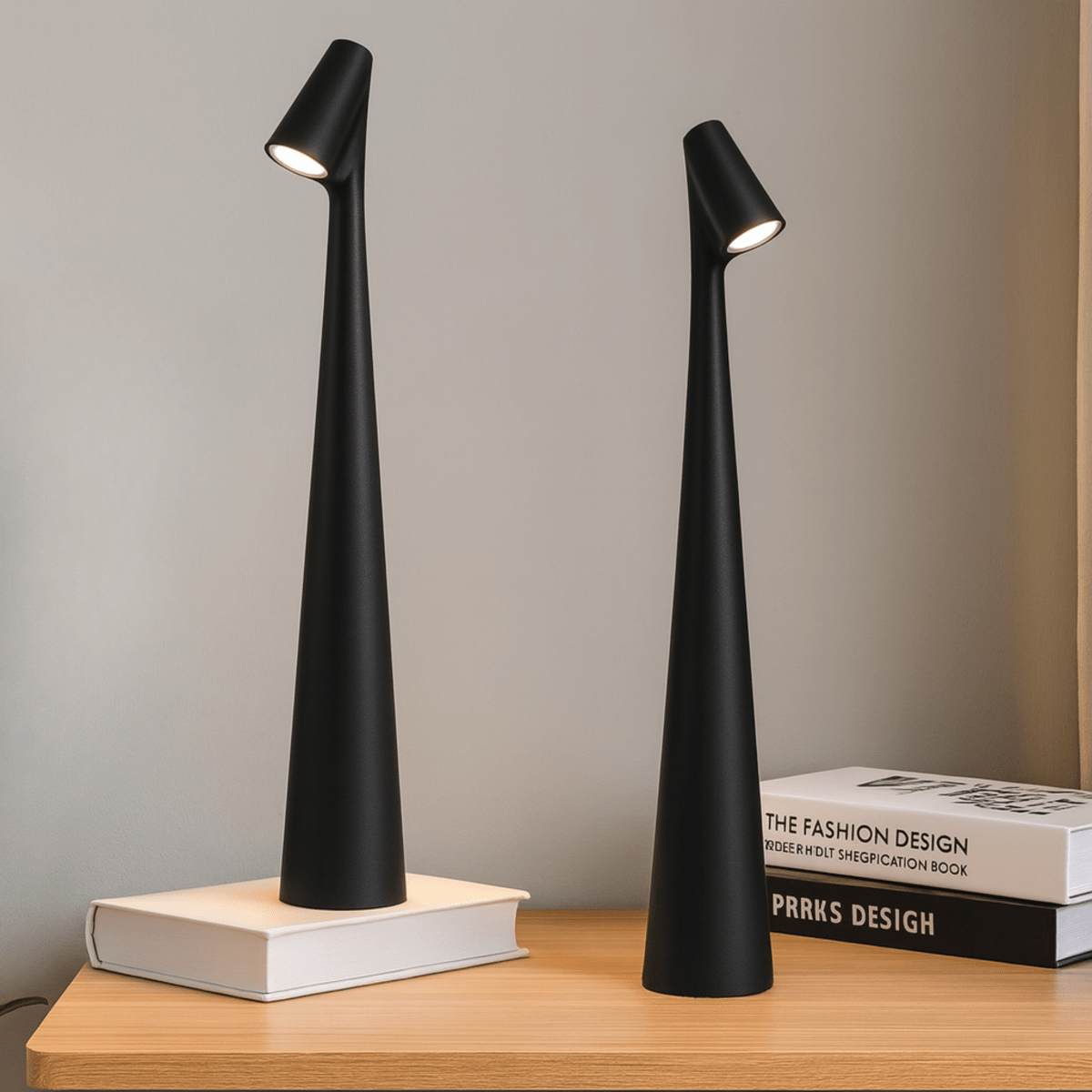 Rechargeable LED Accent Lamp Metal Cordless Indoor Outdoor Portable Lighting 5.5 x 17.7 Inches Battery Operated Tabletop Illumination for Pa