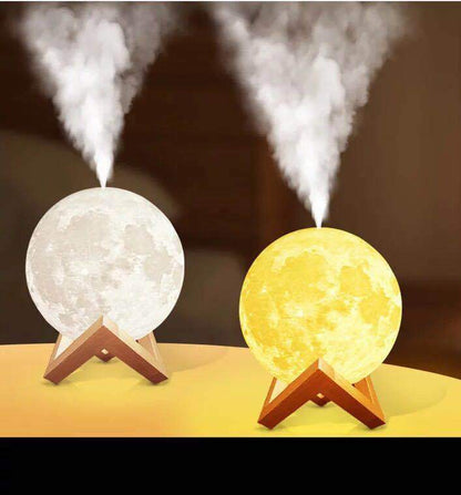 Ultrasonic Cool Mist Humidifier with Moon Lamp Night Light for Bedroom, 880ml Aromatherapy Essential Oil Diffuser, 30 oz Water Tank