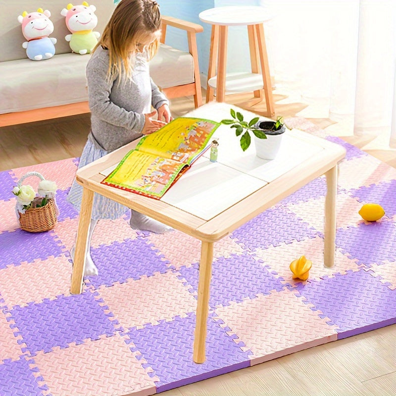 Interlocking Foam Play Mat Tiles for Kids & Babies – Safe Cushioned Flooring for Playroom, Nursery & Indoor Crawling Area, Non-Slip Puzzle F