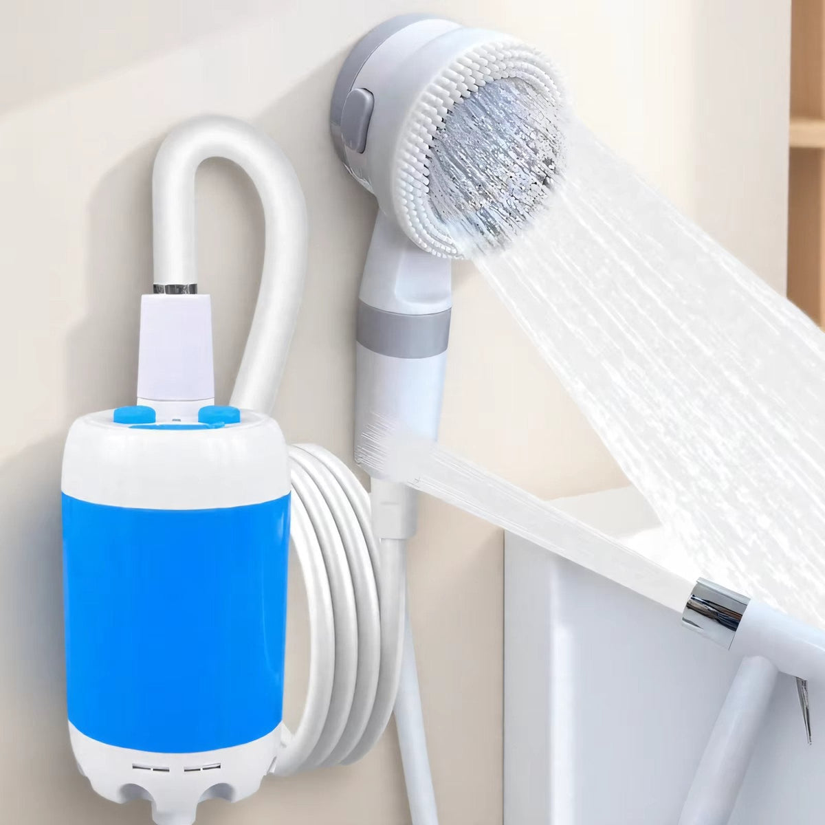 Portable Outdoor Shower | Battery-Powered with Adjustable Spray Modes | Ideal for Camping and Beach Activities